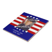 星条旗の愛国心が強くカスタムな写真のタイル タイル (側面)