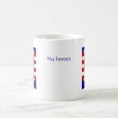 星条旗の愛国心が強くカスタムな写真のマグ コーヒーマグカップ (中央)