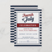 星条旗の独立記念日 招待状 (正面/裏面)