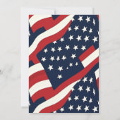 星条旗の独立記念日 招待状 (裏面)