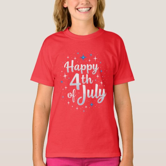 星条旗の精神: アメリカの自由の象徴プリント Tシャツ (正面)