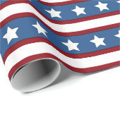 星条旗の赤白青の大統領のな覆い ラッピングペーパー (ロールコーナー)