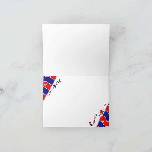 星条旗は感謝していしています サンキューカード (内部)