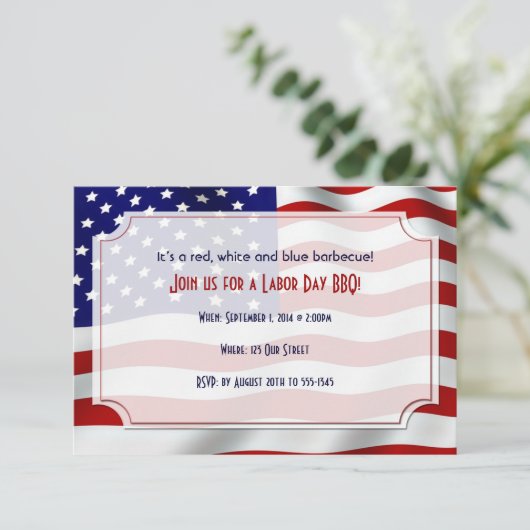 星条旗は永久に労働者の日に印を付けます 招待状 (スタンド正面)