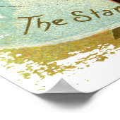 星条旗アメリカ国旗のキャンバス印刷 ポスター (角)