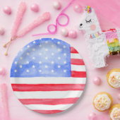 星条旗アメリカ国旗 ペーパープレート (パーティー)