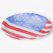 星条旗アメリカ国旗 ペーパープレート (アングル)