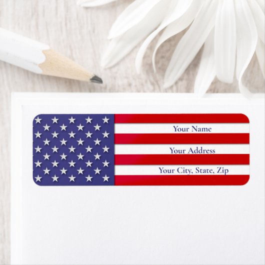 星条旗アメリカ国旗 ラベル (インサイチュ)