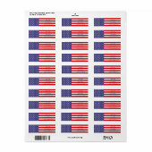 星条旗アメリカ国旗 ラベル (フルシート)