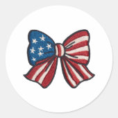 🇺🇸星条旗シール 🎀 ラウンドシール (正面)
