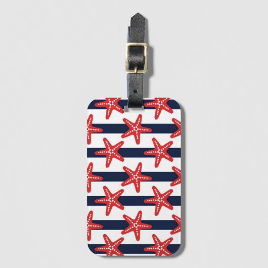 星条旗パターン ラゲッジタグ (正面縦)