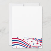 星条旗募金パーティー招待状 招待状 (裏面)