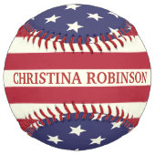 星条旗愛国アメリカ国旗 |名前 ソフトボール (正面)