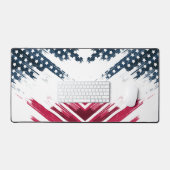 星条旗抽象芸術 デスクマット (キーボード&マウス)