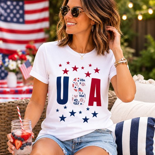 星条旗柄 アメリカ独立記念日Tシャツ Tシャツ