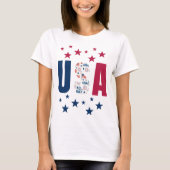 星条旗柄 アメリカ独立記念日Tシャツ Tシャツ (正面)