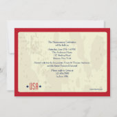 星条旗米国の写真の愛国心が強い招待 招待状 (裏面)