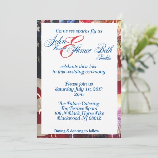 星条旗赤白青 招待状 (スタンド正面)