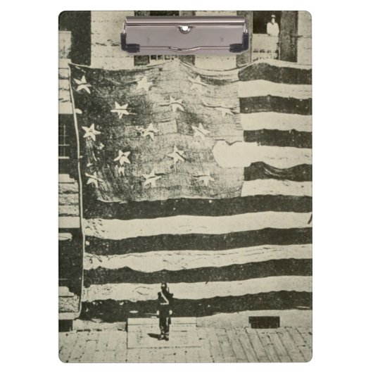 星条旗：アメリカ国旗が掲げられる クリップボード (正面)