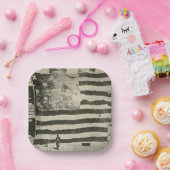 星条旗：アメリカ国旗が掲げられる ペーパープレート (パーティー)