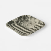 星条旗：アメリカ国旗が掲げられる ペーパープレート (傾斜あり)