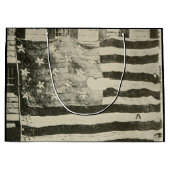 星条旗：アメリカ国旗が掲げられる ラージペーパーバッグ (正面)