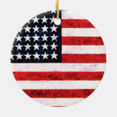 星条旗 – アメリカ国旗 セラミックオーナメント (裏面)