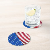 星条旗 – アメリカ国旗 ラウンドペーパーコースター (インサイチュ)