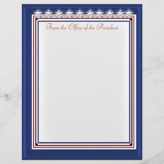 星条旗(パーソナライズなスクラップブックの紙) レターヘッド (正面)