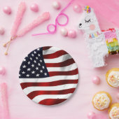 星条旗 ペーパープレート (パーティー)