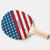 星条旗 愛国 心あたたまる 木製 アメリカ国旗 卓球ラケット (横)