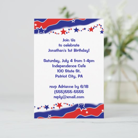 星条旗 招待状 (スタンド正面)