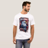 星条旗 自由の鷲 アメリカ国旗 Tシャツ (正面フル)