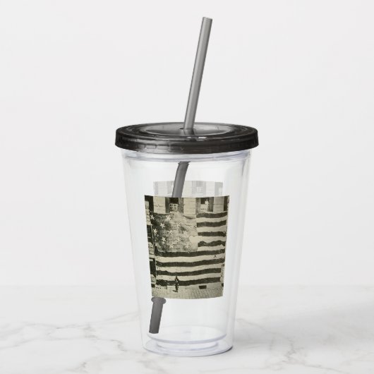 星条旗:表示のアメリカ国旗 アクリルタンブラー (裏面)