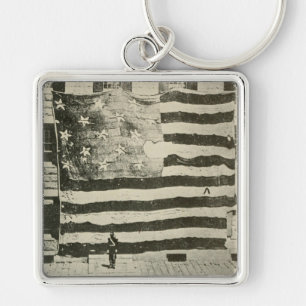 星条旗：表示のアメリカ国旗 キーホルダー