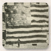 星条旗:表示のアメリカ国旗 コースター (正面)