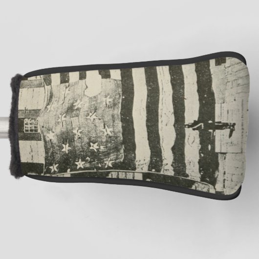 星条旗：表示のアメリカ国旗 ゴルフヘッドカバー (正面)