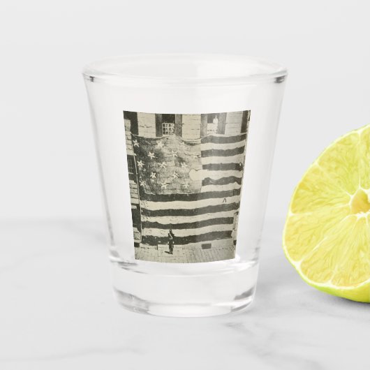 星条旗:表示のアメリカ国旗 ショットグラス (正面)