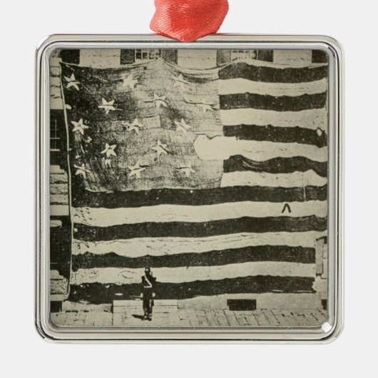 星条旗:表示のアメリカ国旗 メタルオーナメント (正面)