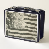 星条旗:表示のアメリカ国旗 メタルランチボックス (裏面)