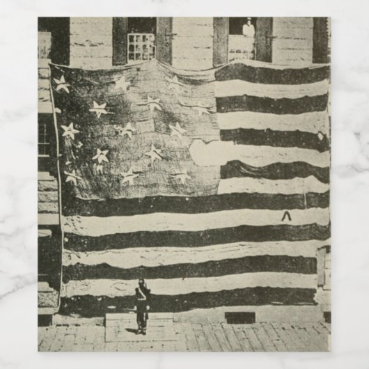 星条旗：表示のアメリカ国旗 ワインラベル (シングルラベル)