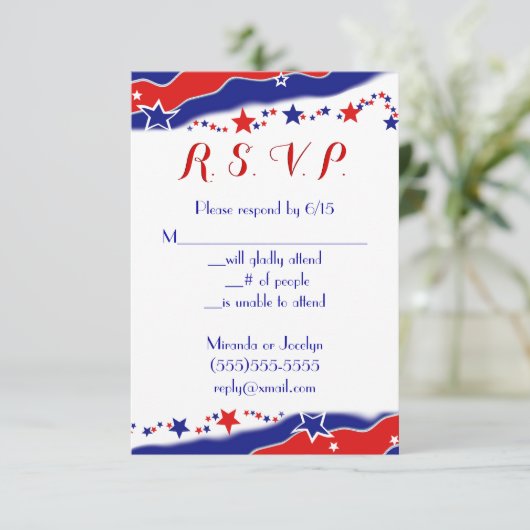 星条旗RSVP 出欠カード (スタンド正面)