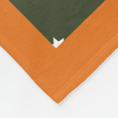 星柄のクリスマスエルフとトナカイのベージュの名前 フリースブランケット (角)