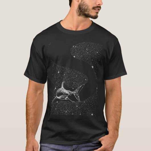 星柄のサメ Tシャツ (正面)