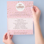 星柄のパターンがあなたのロゴの美容院 チラシ (手)