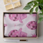 星柄のピンクディスコカウガールハット柄 薄葉紙 (ギフト)