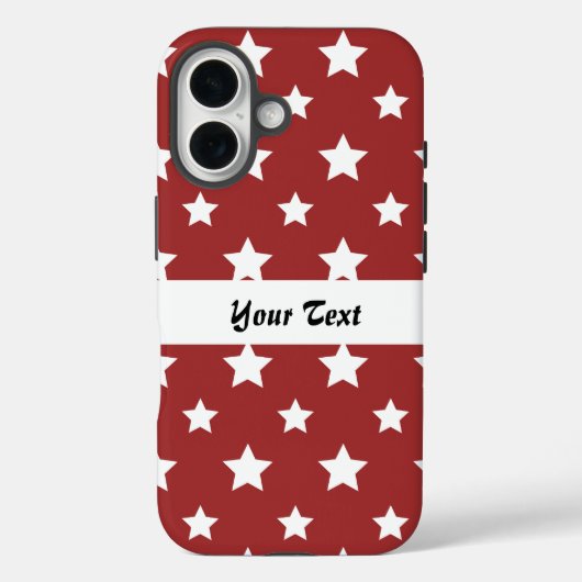 星柄の赤いデザイン Case-Mate iPhoneケース (裏面)