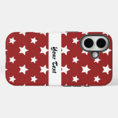 星柄の赤いデザイン Case-Mate iPhoneケース (裏面 (横))