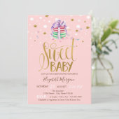 星柄フランス風マカロンベイビーシャワー 招待状 (スタンド正面)