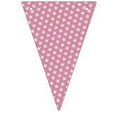 星模様の白い透明+背景 バンティングフラッグ (第3の旗)